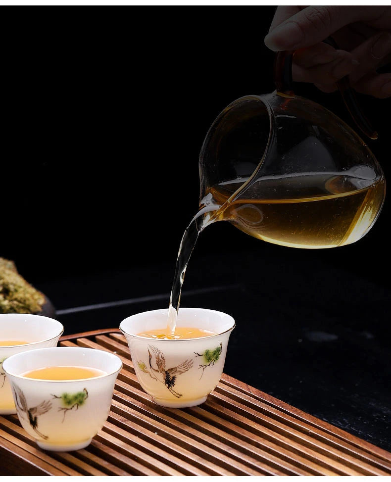 Porcelain Teacup Set – Six 60ml Tea Tasting Cups