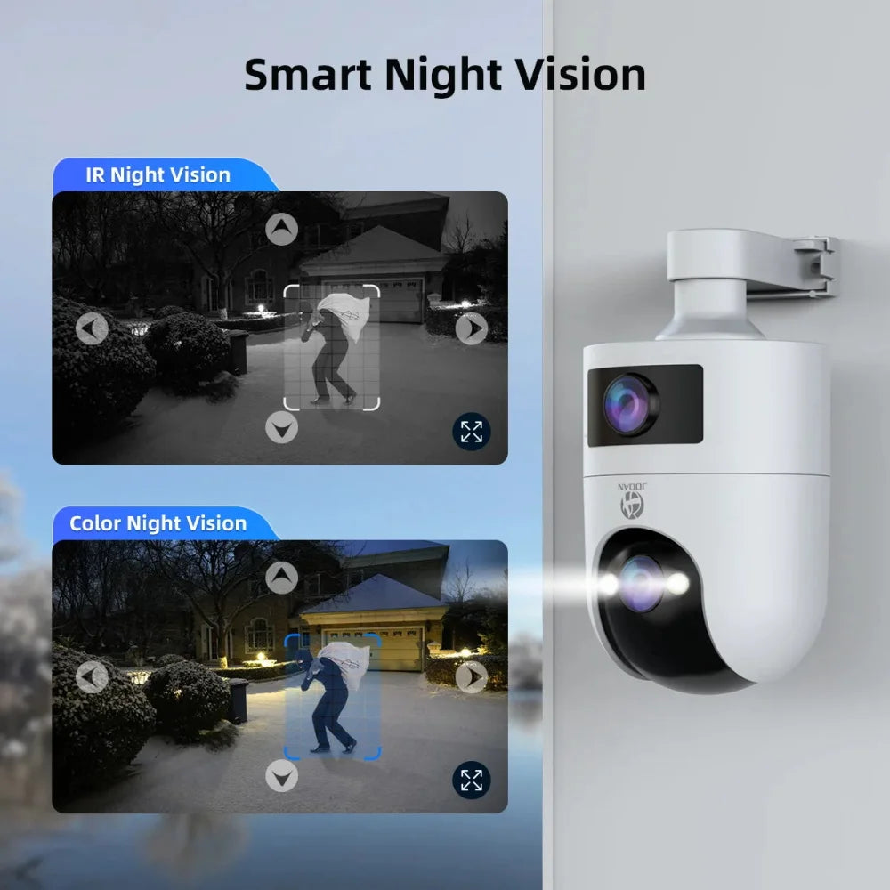 JOOAN Dual-Lens Wi-Fi Security Camera with Motion Alerts