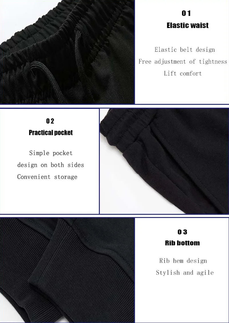 Men's Sport Jogging Trousers — Loose Fit Solid Color Streetwear Sweatpants