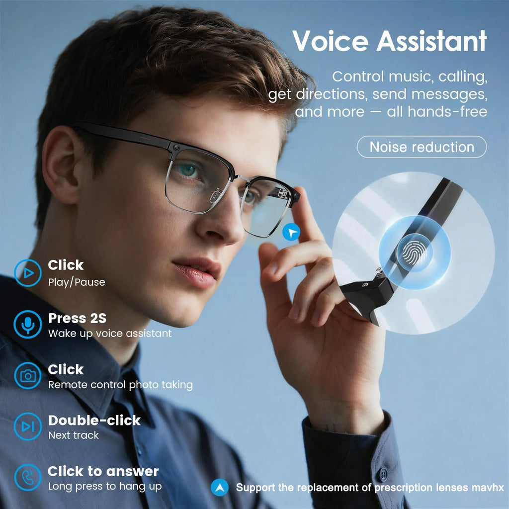 2026 800W Dual-Lens AI Smart Glasses — 4K HD, AI Translation, Bluetooth 5.3 & ChatGPT