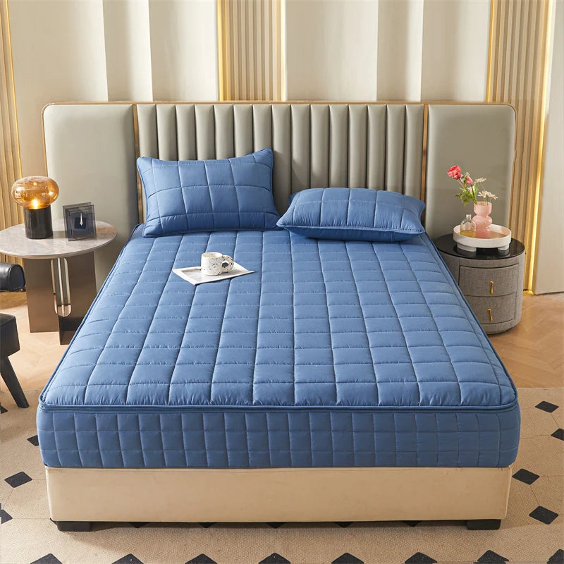 Six-Sided All-Inclusive Mattress Cover with Zipper – Thickened Quilted Protector, Custom Sizes