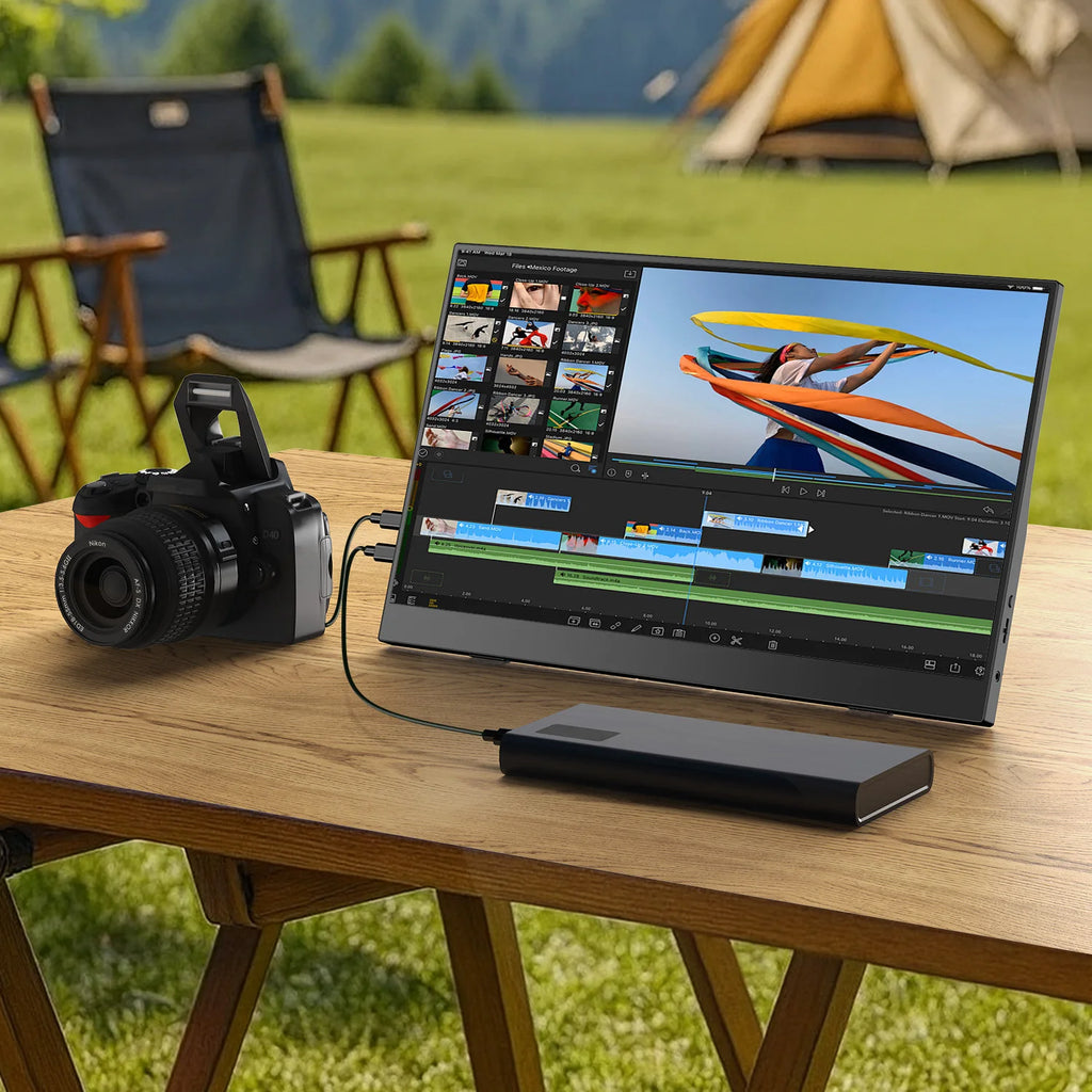 15.6-Inch Portable Monitor – Full HD IPS & Adjustable Stand