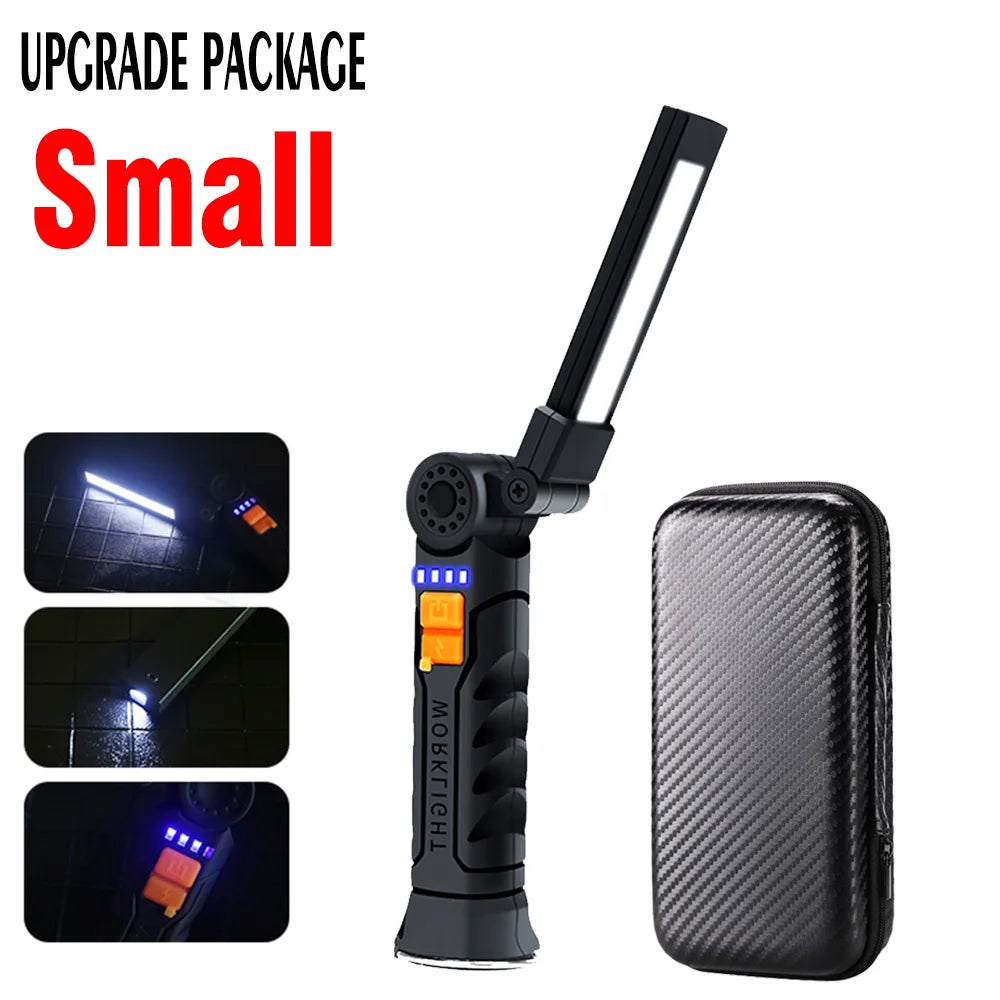 NEWBIRTH COB+LED Work Light – 800 Lumen, 360° Magnetic Base, Foldable Hook, Red Mode, IPX5, Type-C