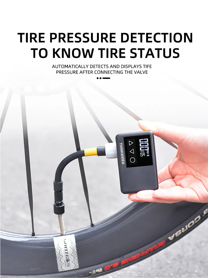 ThinkRider Pocket Bike Tire Pump with Digital Display