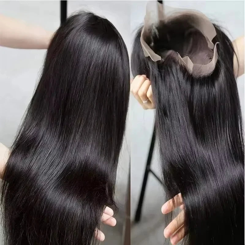 Glueless Put On & Go Bone Straight Wig | 36–40 Inch 13x4 13x6 4x4 HD Transparent Lace Brazilian Human Hair