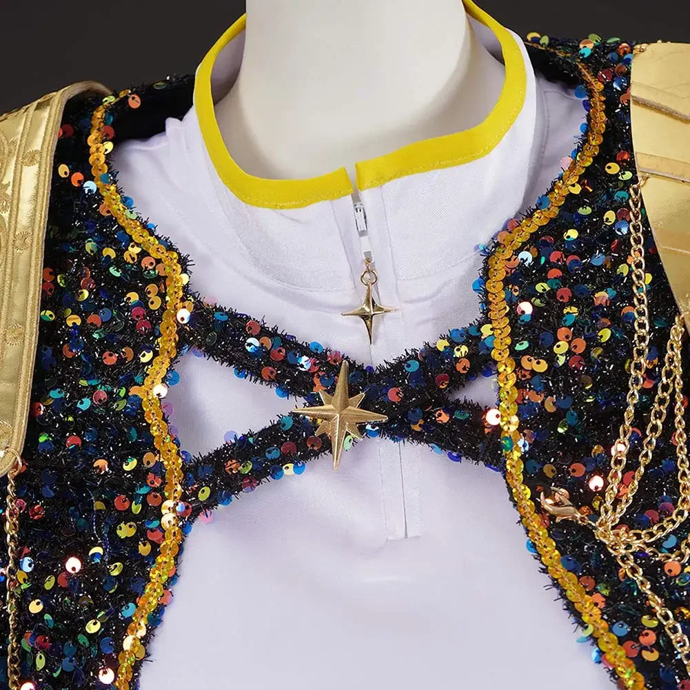 Kids & Adult Black & Gold Cosplay Costume – Halloween Roleplay Uniform