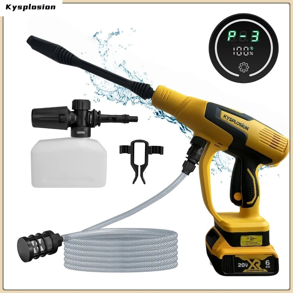 380W Cordless Brushless Pressure Washer – 653PSI, 3-Speed, Compatible with DeWalt 20V Battery (Battery Not Included)
