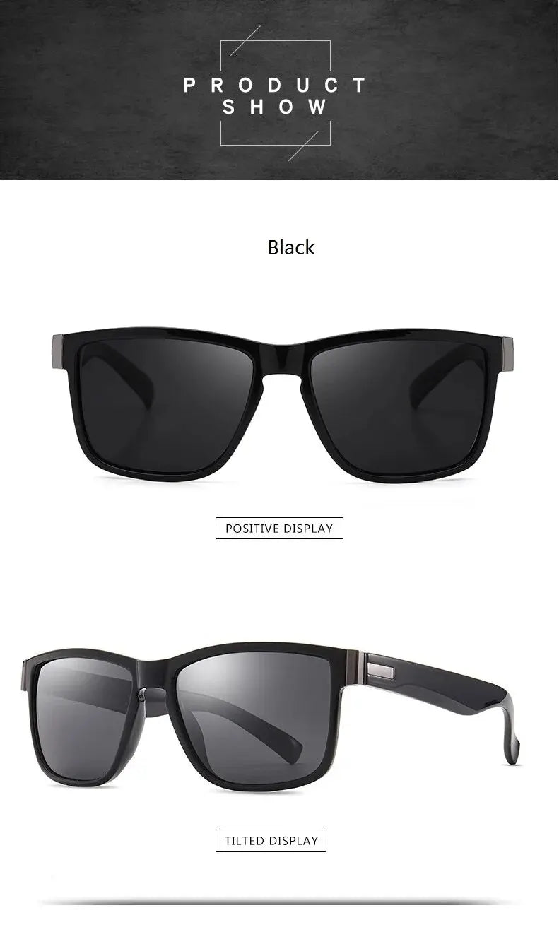 Fashionable Vintage Square Sunglasses | Luxury Designer Driving Fishing Eyewear for Men & Women