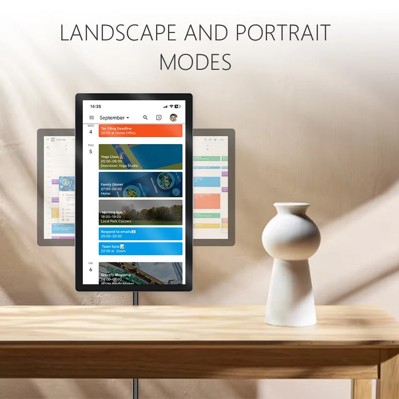 TouchWo Touchscreen Digital Calendar & Smart Display – 15.6" to 43", Android 11/12, 1080p