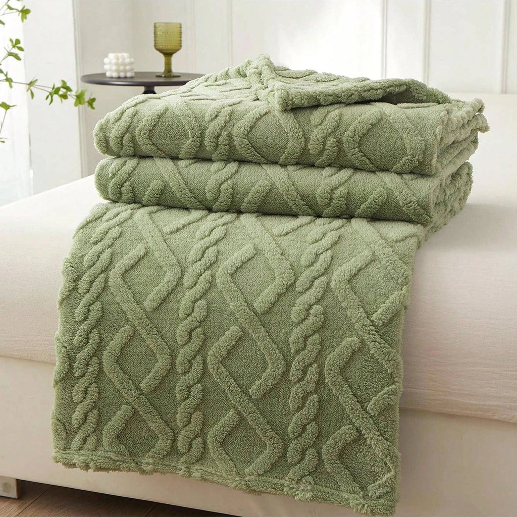 Single-Layer Coral Fleece Blanket – Lightweight Multi-Purpose Bed Cover, Sofa Cover & Nap Blanket