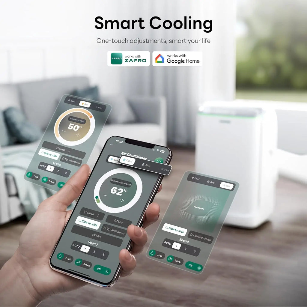Smart Inverter Portable Air Conditioner — 16,000 BTU (12,000 BTU SACC) Dual Hose AC Unit with Energy-Saving Technology