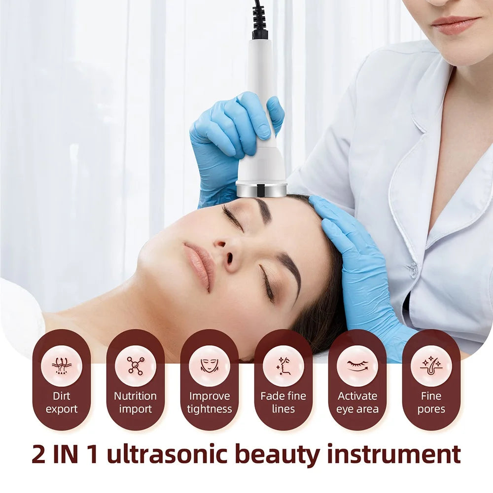 1MHz Ultrasonic Facial Beauty Machine – Lifting, Anti-Aging, Skin Tightening & Eye Care SPA Device