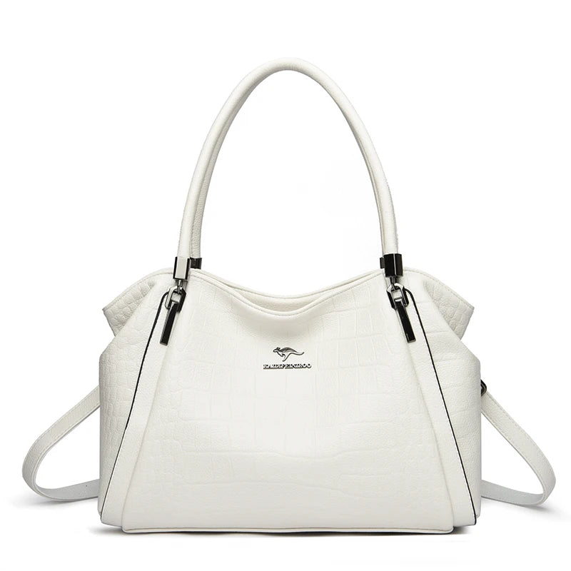 Luxury PU Casual Tote Shoulder Bag – Rivet & Sequin Designer Crossbody Handbag for Women