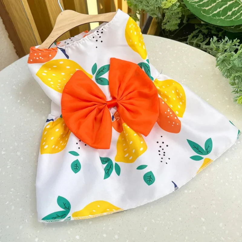 Dog Princess Dress — Cute Bow Lace Pet Skirt for Small & Medium Dogs
