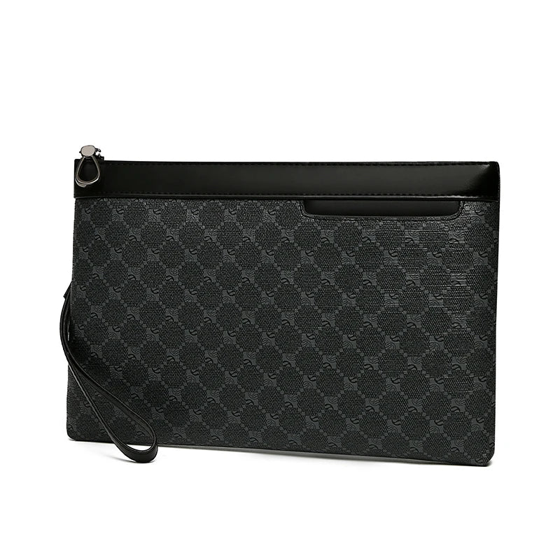 Luxury Design Business Men Day Clutch Bag Durable Soft PU Leather Money Pouch Bag Fashion Male Cardholder Case Phone Handbags