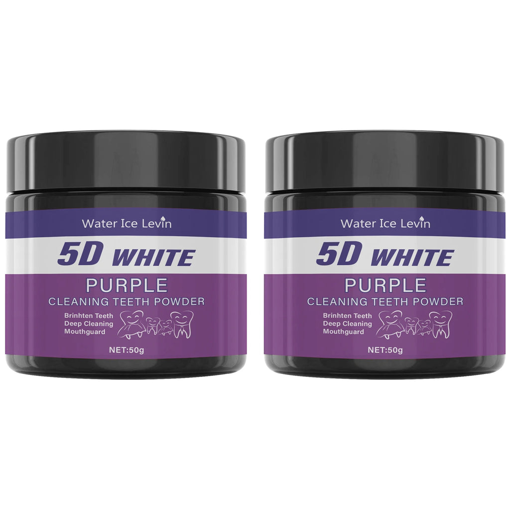 Purple Tooth Cleaning Powder – Sulfate-Free Whitening & Deep Cleaning for Brighter Teeth in 5 Days