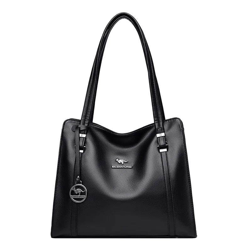 Luxury Soft PU Leather Tote Bag – Large Capacity Sequin Crossbody Shoulder Bag for Women