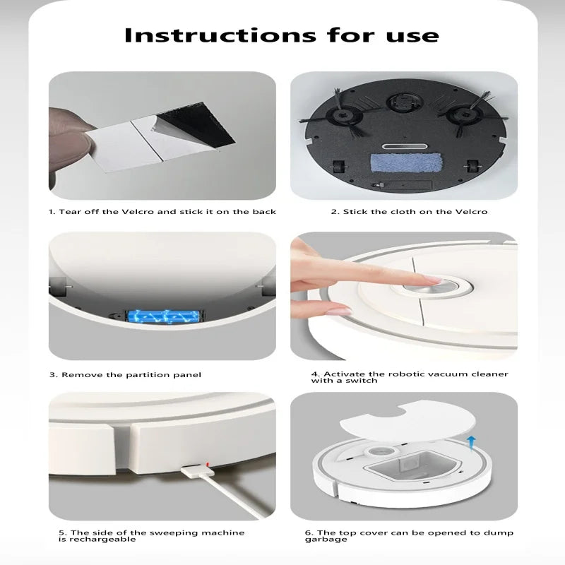 3-in-1 Smart Wireless Robot Vacuum Cleaner — Sweeping, Vacuuming & Floor Washing for Home, Carpet & Pet Hair (2025)