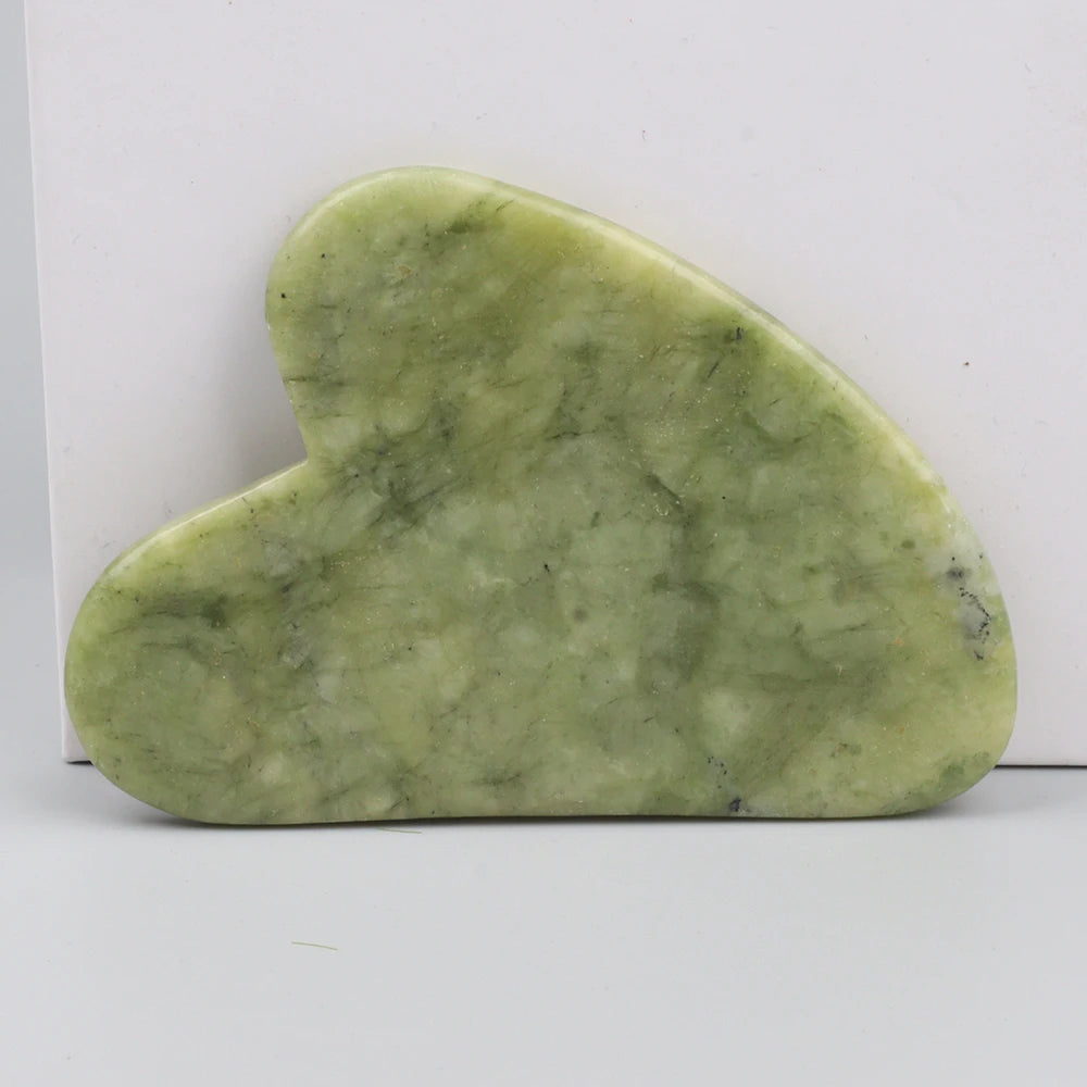 Natural Jade Heart-Shape Gua Sha Facial Massager