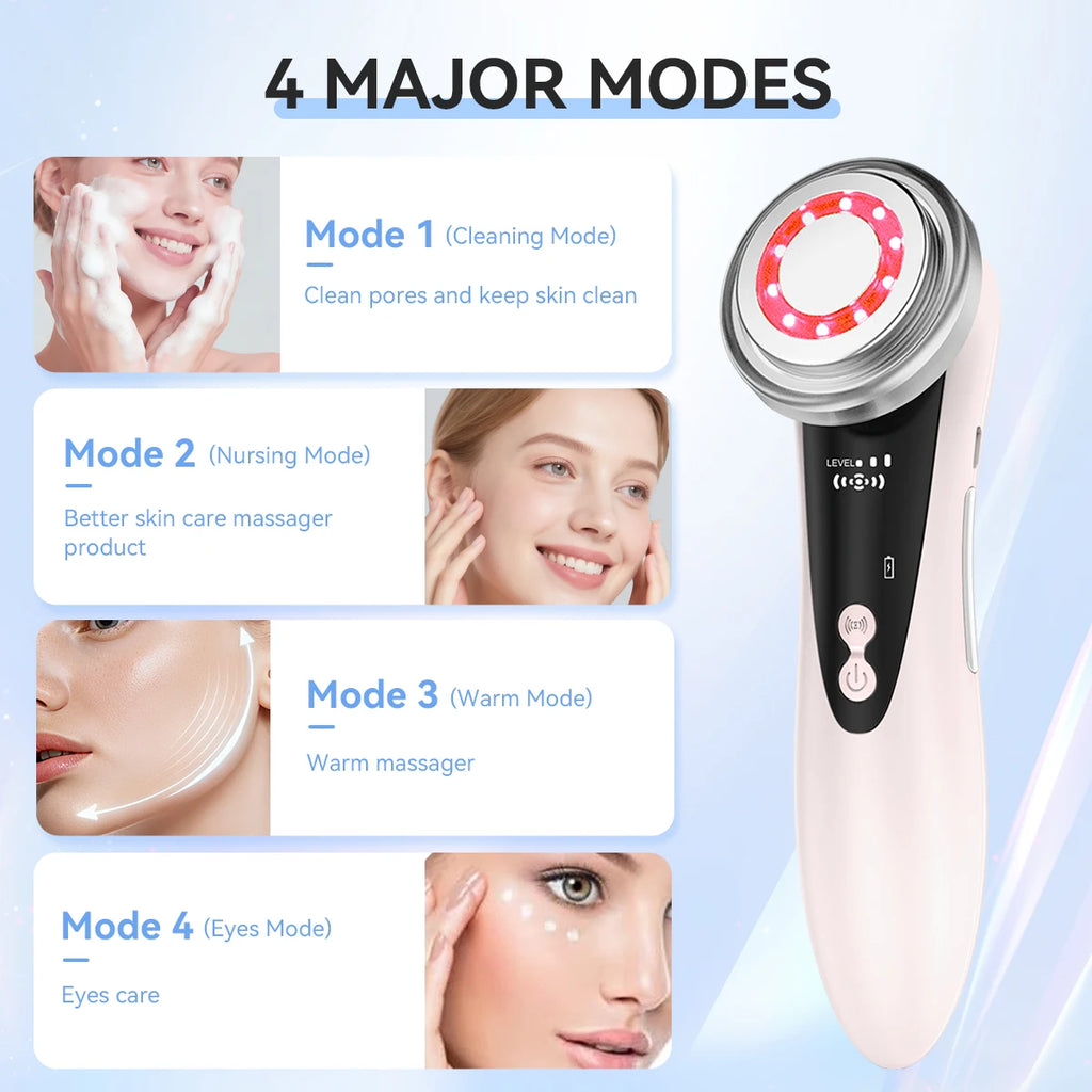 EMS Microcurrent Facial Tightening Massager – Portable Electric Skin Care Tool for Daily Lifting & Firming