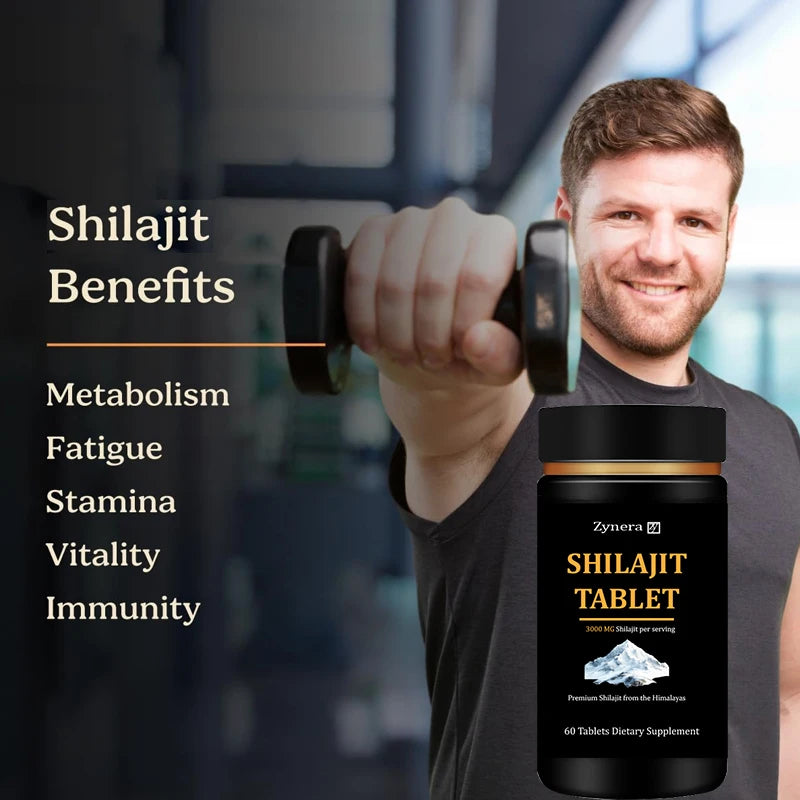 Shilajit Ashwagandha Black Maca Men’s Health Capsules — Energy, Stamina & Vitality Support