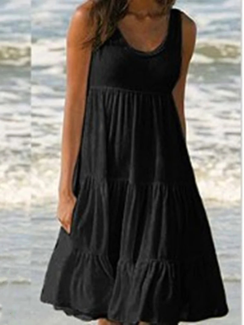 Sexy Backless Slit Midi Gown — Sleeveless Bodycon Party Dress