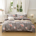 Leaf Floral Print Duvet Cover Set – Soft 3-Piece Bedding with 2 Pillowcases, 2 Colors & 11 Sizes