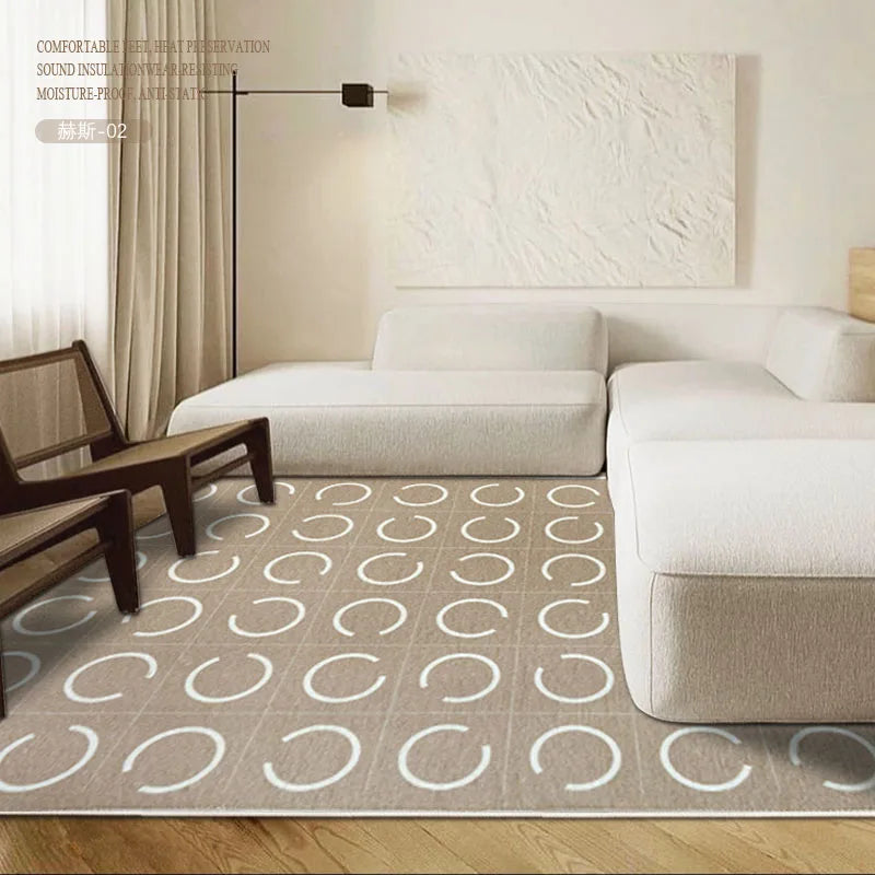 French Retro Checkerboard Plush Rug – Large Area Plaid Carpet for Bedroom & Living Room, 20 Styles & 10 Sizes