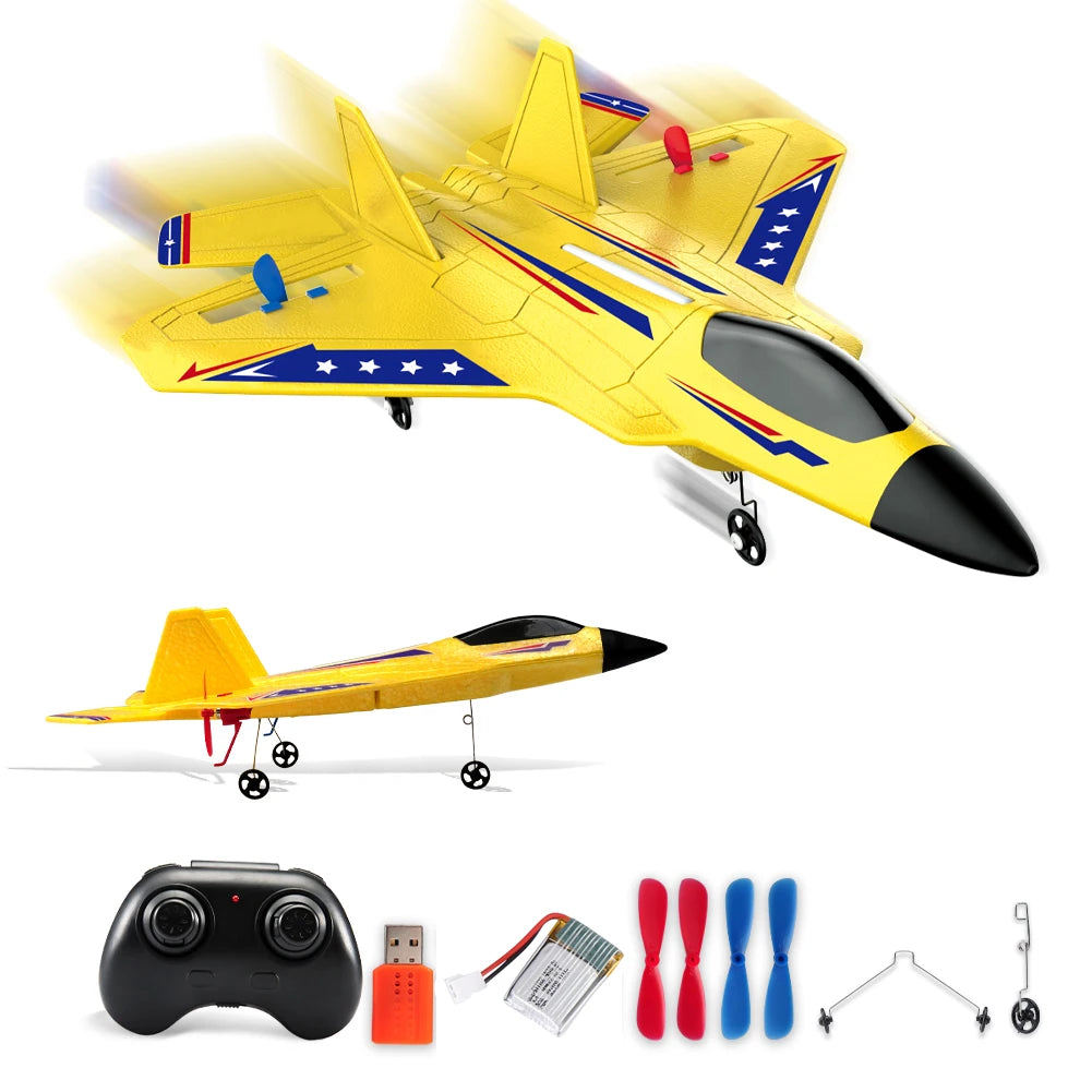 SU35 RC Glider Airplane – 2.4G Remote Control Fighter Plane with LED Lights for Kids