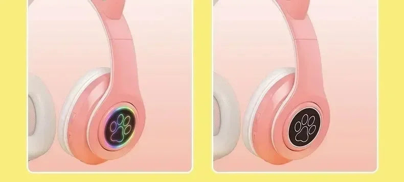 Cat Ears Bluetooth Headphones — Stereo Gaming Headset with Mic