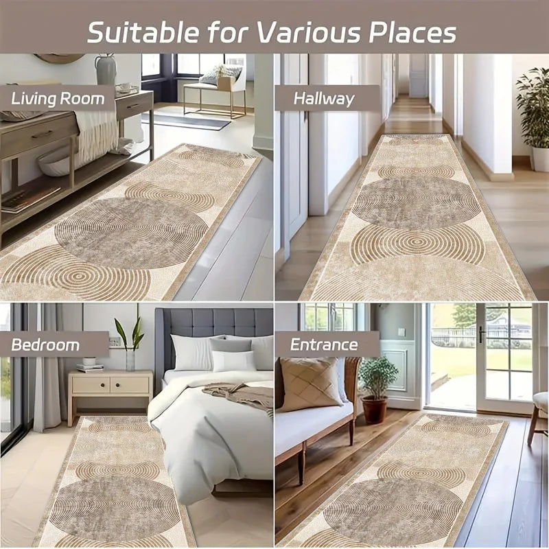 Minimalist Line Carpet – Non-Slip Corridor, Kitchen & Bedroom Rug