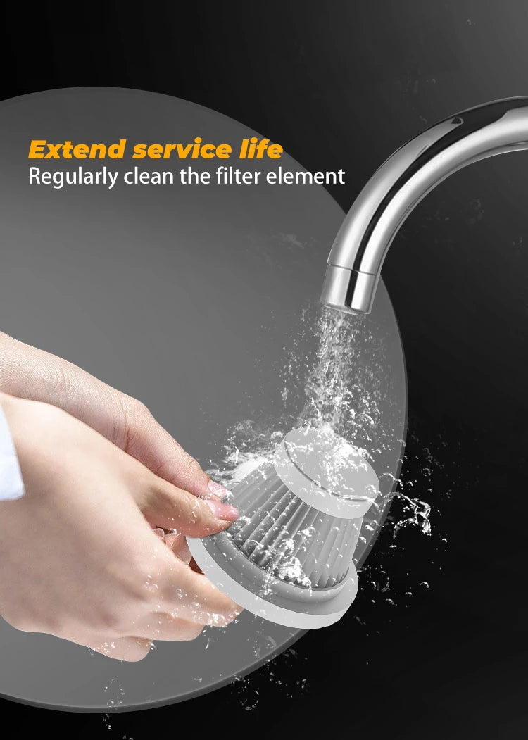 ABS Portable Wireless Car Vacuum Cleaner — Powerful Mini Cleaning Machine for Home, Carpet & Car