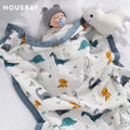6-Layer Cotton Gauze Baby Swaddle Blanket – Breathable Cartoon Newborn Wrap & Bath Towel