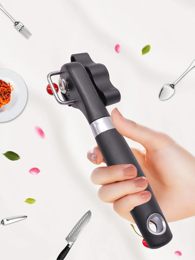 Smooth-Edge Manual Can Opener – Black