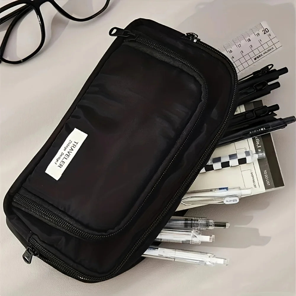 Large Capacity Pencil Case – Handheld Pen Bag & Cosmetic Pouch for School, Office & Travel