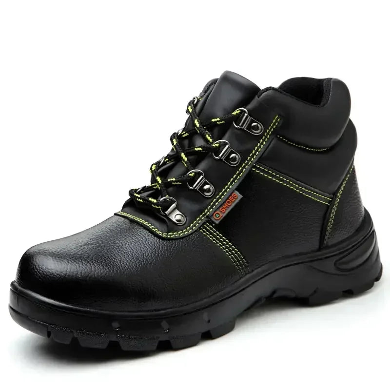 Men's Retro Leather Ankle Boots — Lace-Up Microfiber Business Booties with Rubber Sole
