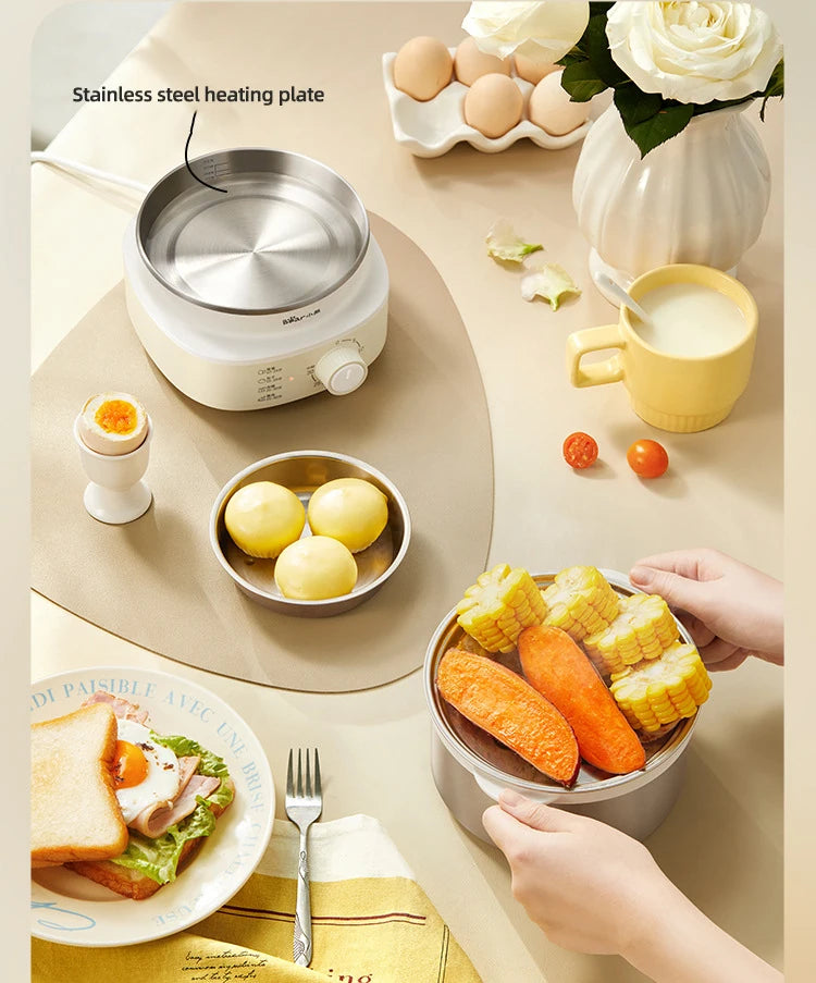 360W Electric Egg Cooker with Timer — Multicooker Steamer