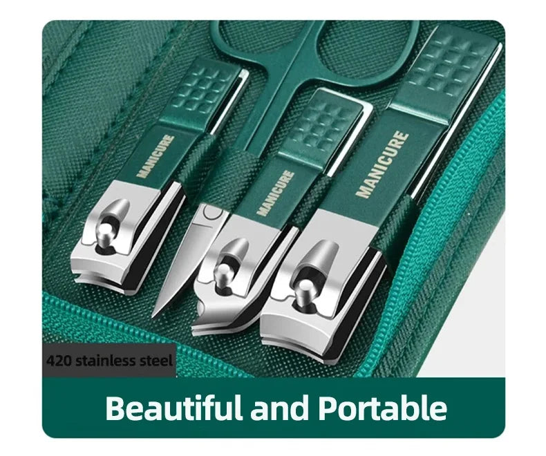 Professional Nail Care Kit – Stainless Steel Manicure & Pedicure Set with Travel Case