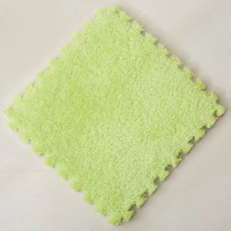 Soft Plush Kids Play Mat – Interlocking Foam Puzzle Carpet Tiles for Children, 10 or 20 Pcs