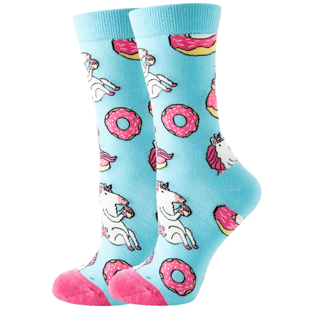 Women's Animal Print Socks – Cotton-Blend Crew