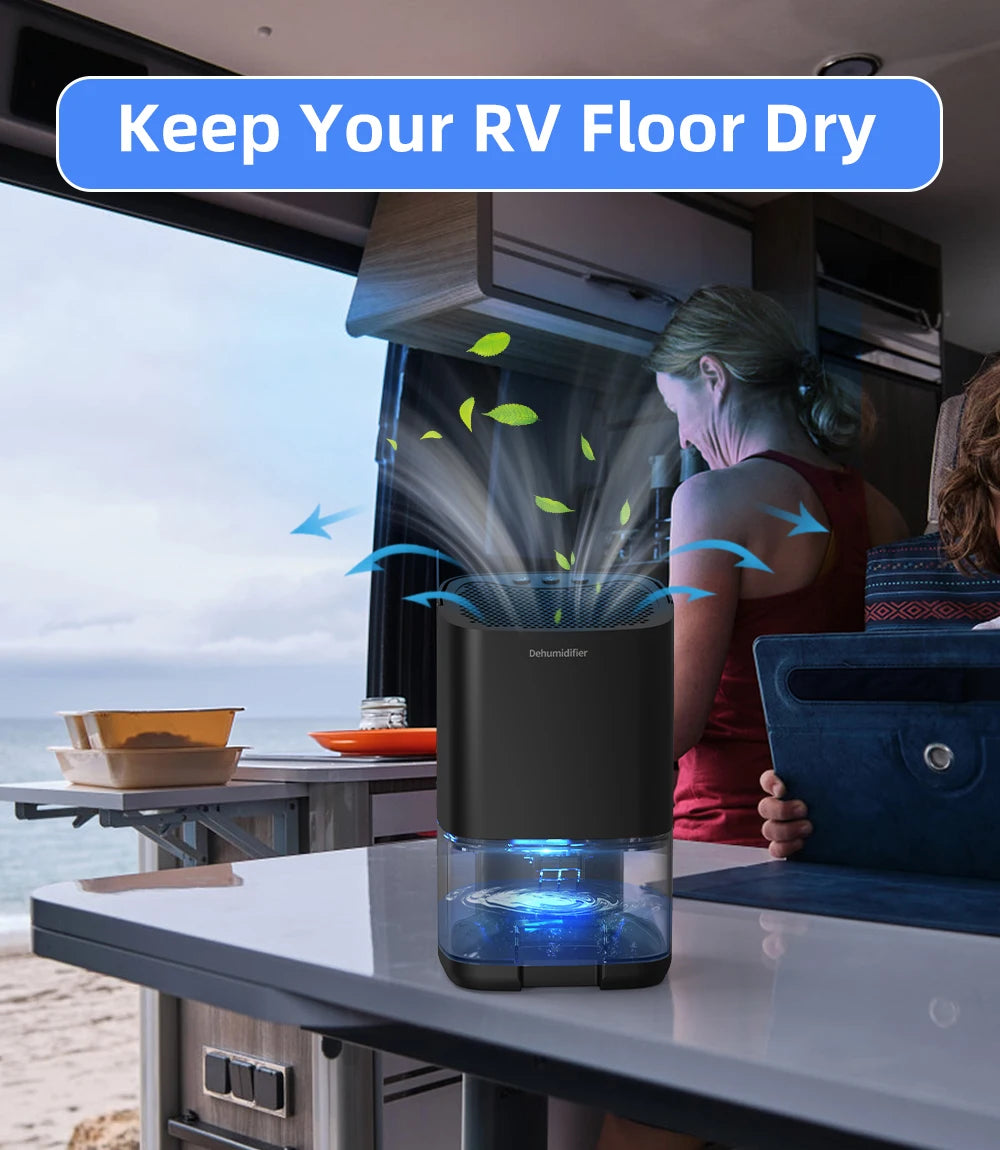 Portable Dehumidifier 1000ml — Compact Electric Moisture & Mold Remover for Home, Office & RV