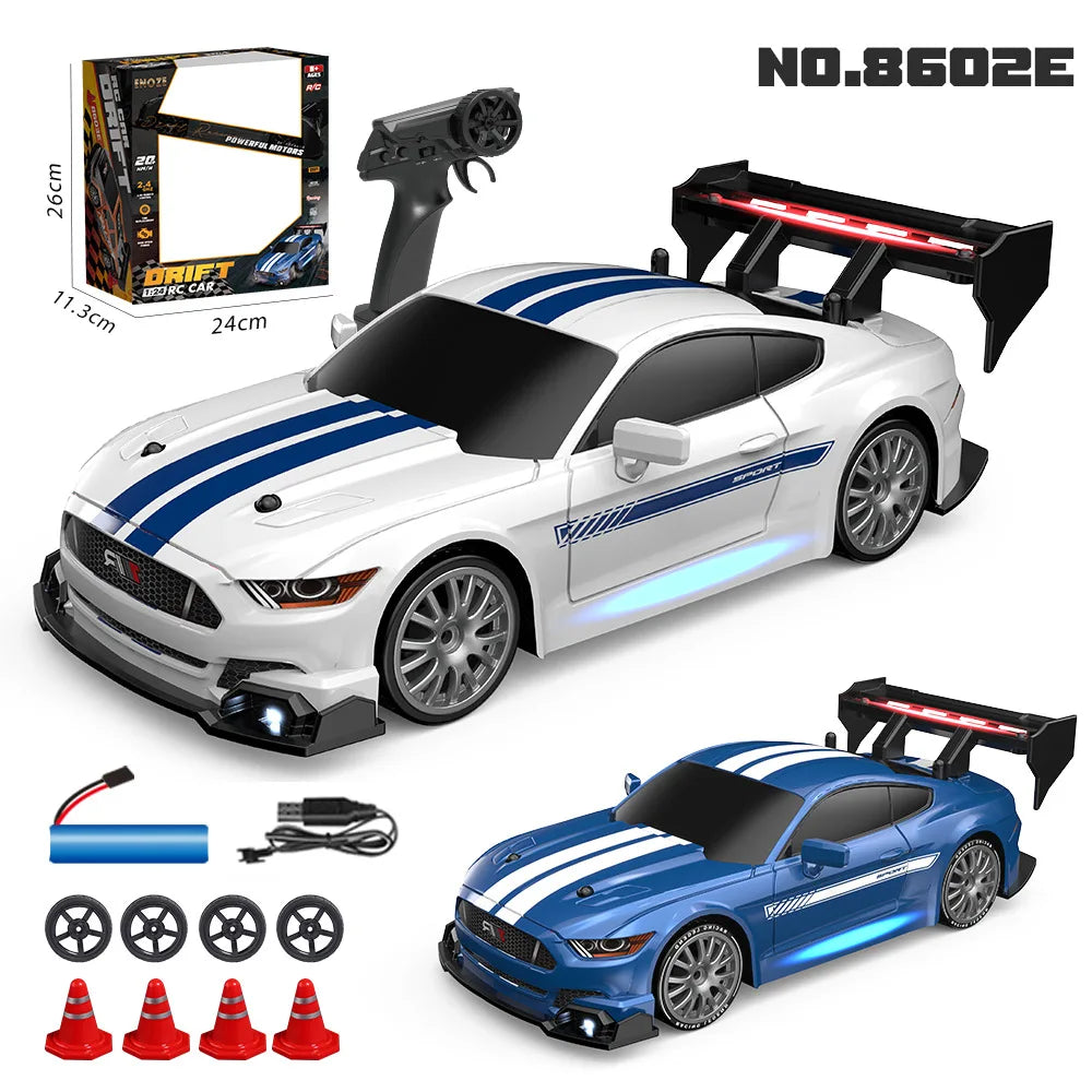 1:24 Scale 4WD RC Drift Car – 20KM/H High Speed LED Racing Vehicle