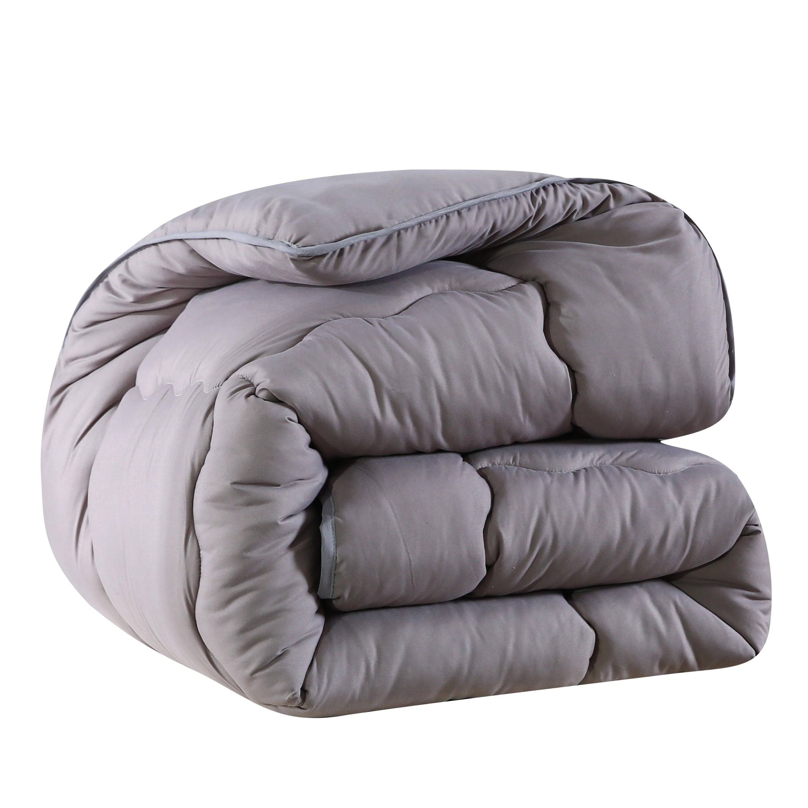 Thick Winter Hotel Quilt Comforter – Grey Quilted Blanket, Queen & King, 220x240cm
