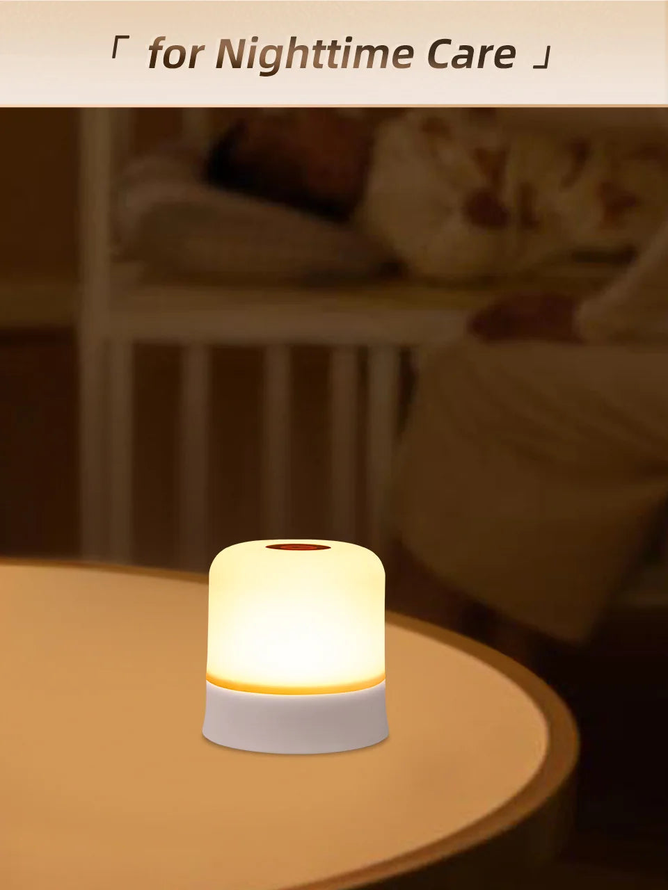 RGB Touch Night Light – Rechargeable Dimmable Table Lamp with Remote for Bedroom & Living Room