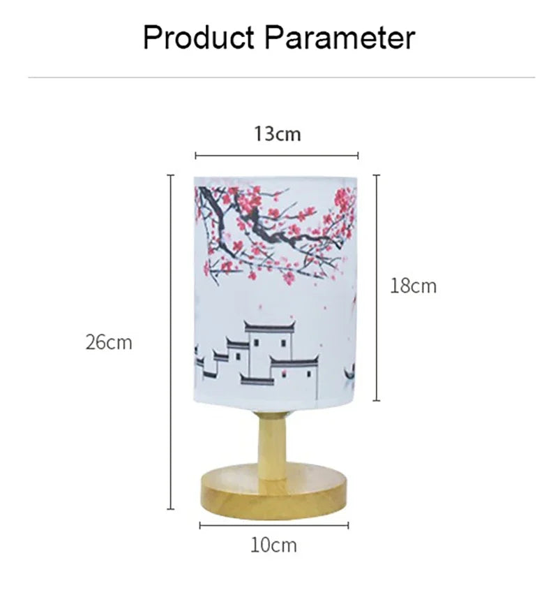 Square Table Lamp – Warm LED & Fabric Shade