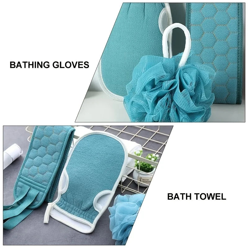 Premium Back Scrubber Body Towel – Deep Cleaning Bath Cloth with Reaching Straps for Neck & Shoulders