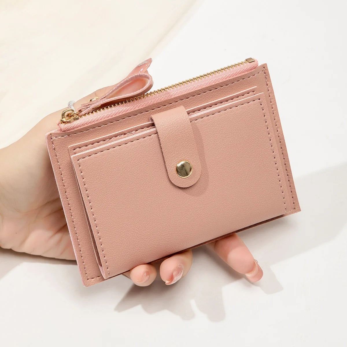 Minimalist Ultra-Thin PU Leather Women's Wallet – Short Zero Wallet & Credit Card Holder in 5 Colors