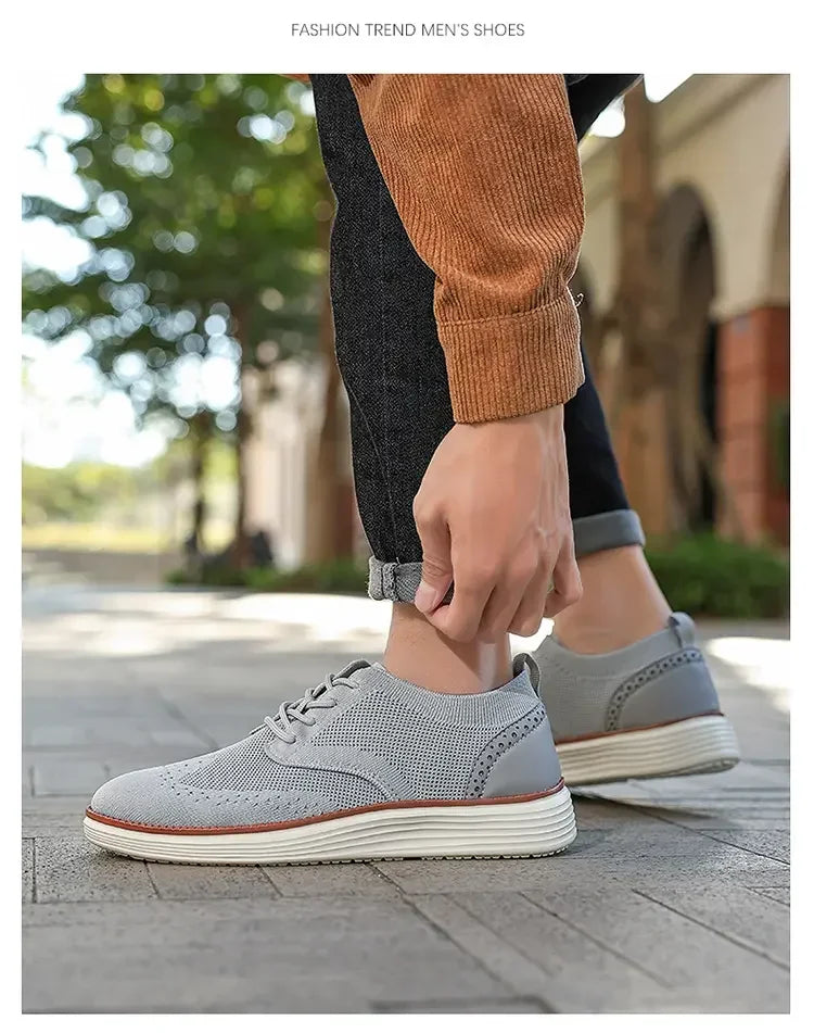 Men's Air Mesh Lace-Up Walking Shoes
