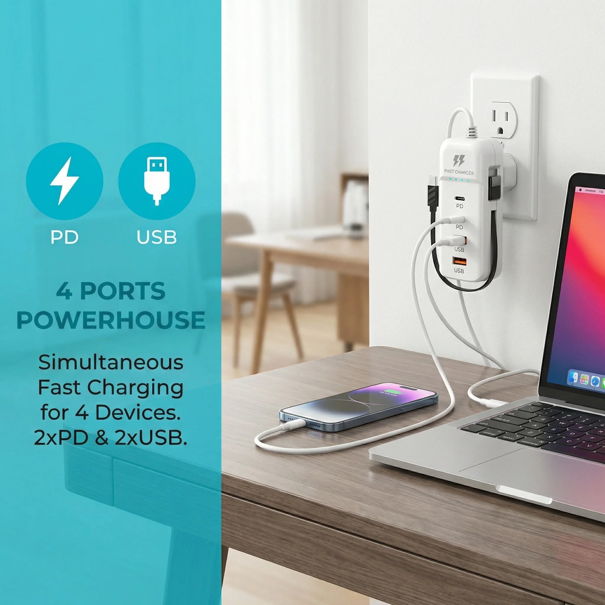 USB-C PD Fast Charger — Power Delivery Wall Adapter for Phone, Tablet & Laptop