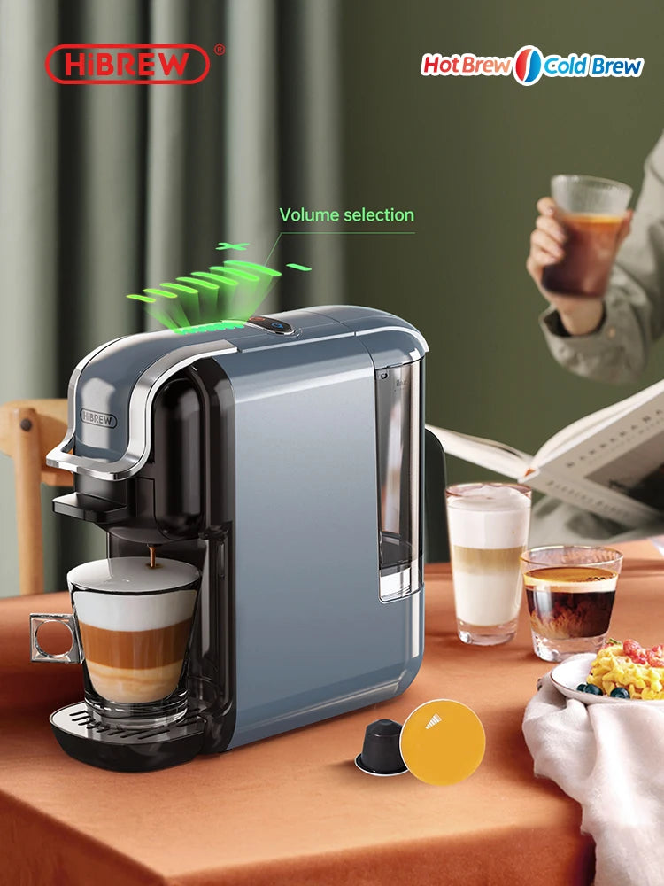 One Machine. Every Coffee. — HiBREW 5-in-1 Capsule Coffee Maker | 20 Bar, Hot & Cold, Nespresso, Dolce Gusto, K-Cup & Ground